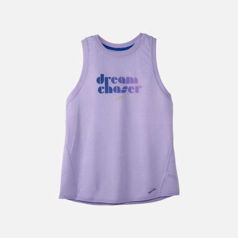 Brooks Empower Her Distance Graphic Womens Running Tank Top - Violet Pulse/Lavender Purple - Philipp